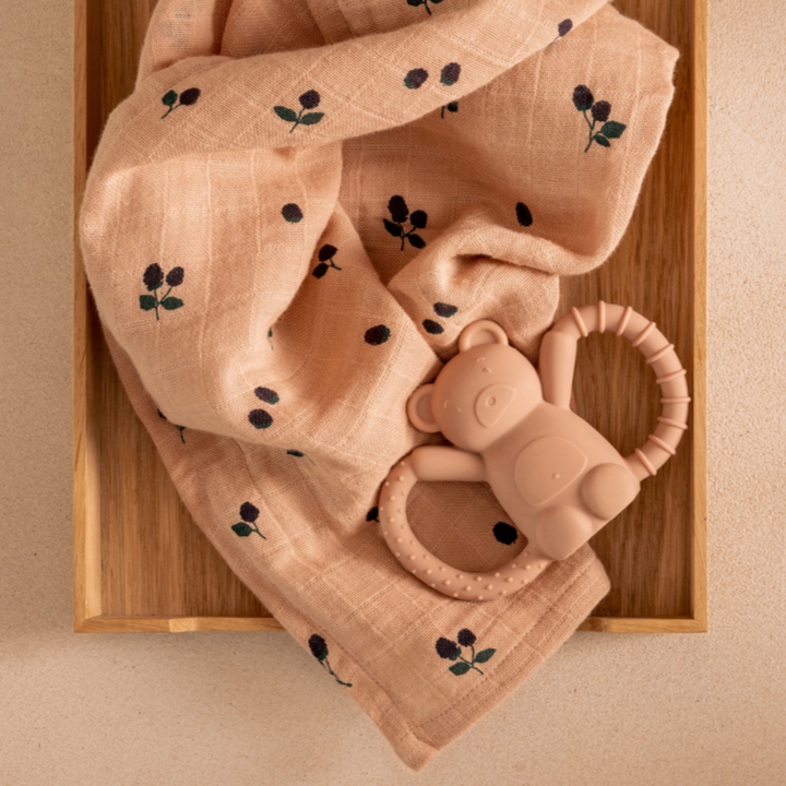 Liewood - Lewis Muslin Cloths - Mini Berry / Pale Tuscany (2 Pack)