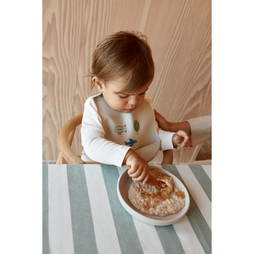 Liewood - Tilda Silicone Bib - Aviator / Ecru (2 Pack) - Mabel & Fox