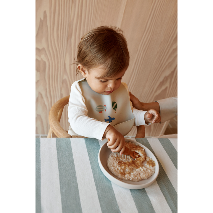 Liewood - Tilda Silicone Bib - Aviator / Ecru (2 Pack) - Mabel & Fox