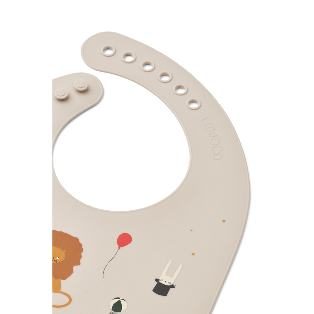Liewood - Tilda Silicone Bib - Circus / Sandy (2 Pack) - Mabel & Fox