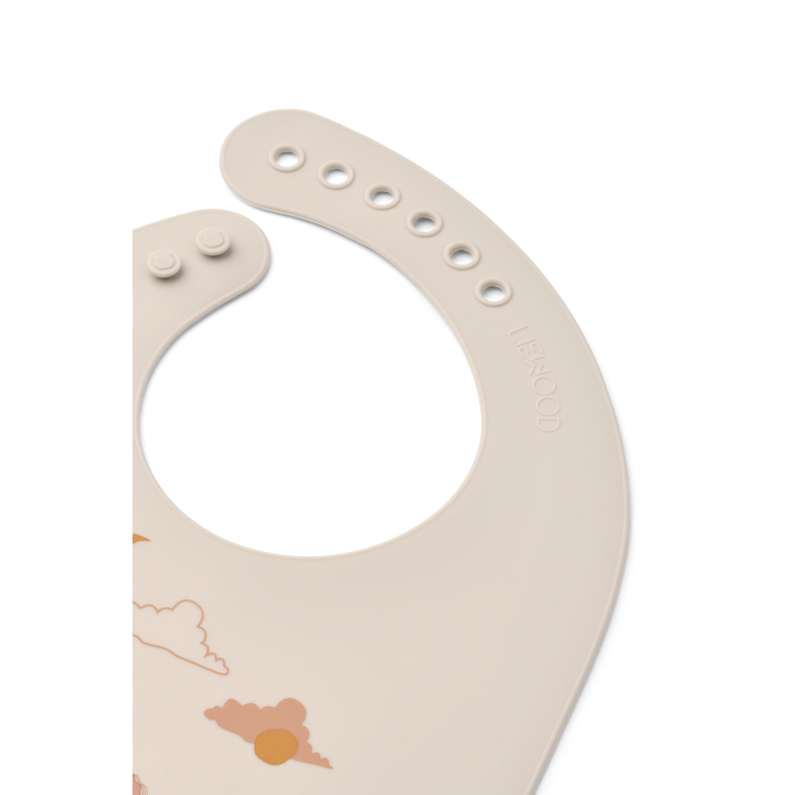 Liewood - Tilda Silicone Bib - Dream / Ecru (2 Pack) - Mabel & Fox