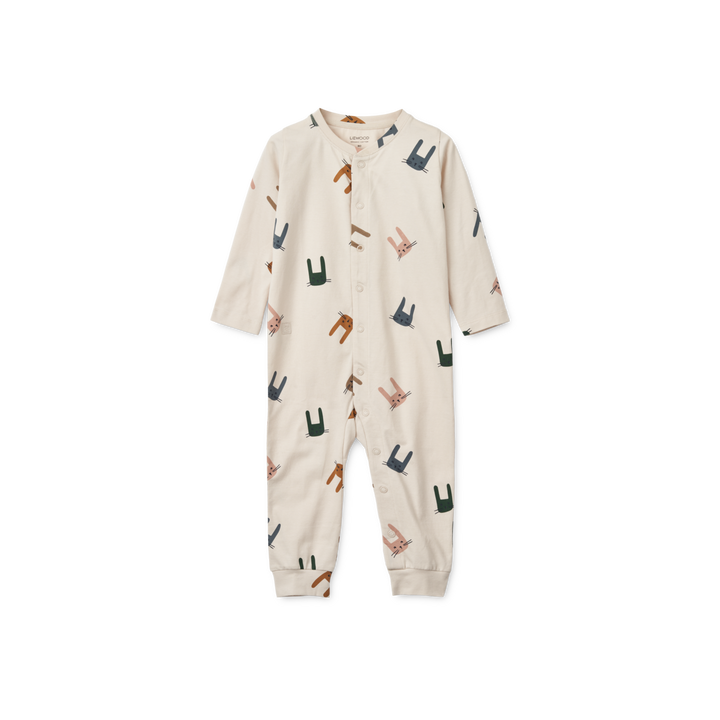 Liewood - Birk Printed Pyjama Jumpsuit (Bunny / Sandy) - Mabel & Fox