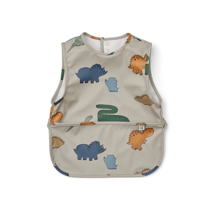 Liewood - Bria Bib - Dinosaurs / Mist - Mabel & Fox