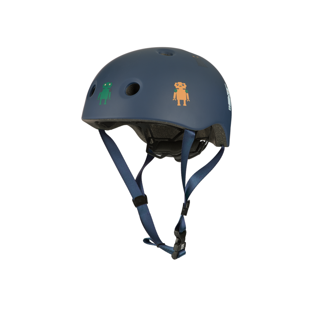 Liewood - Hilary Bike Helmet - Robots / Indigo Blue - Mabel & Fox