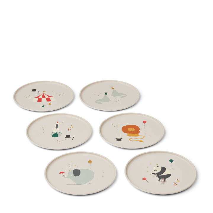 Liewood - Remco Plate - Circus / Sandy (6 Pack)