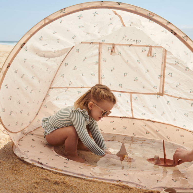 Liewood - Everett Pop Up Tent With Paddling Pool - Peach / Sea Shell - Mabel & Fox