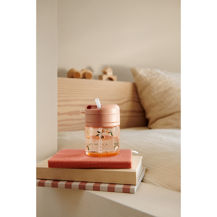Liewood - Pavia Tritan Straw Cup - Peach / Sea Shell - Mabel & Fox