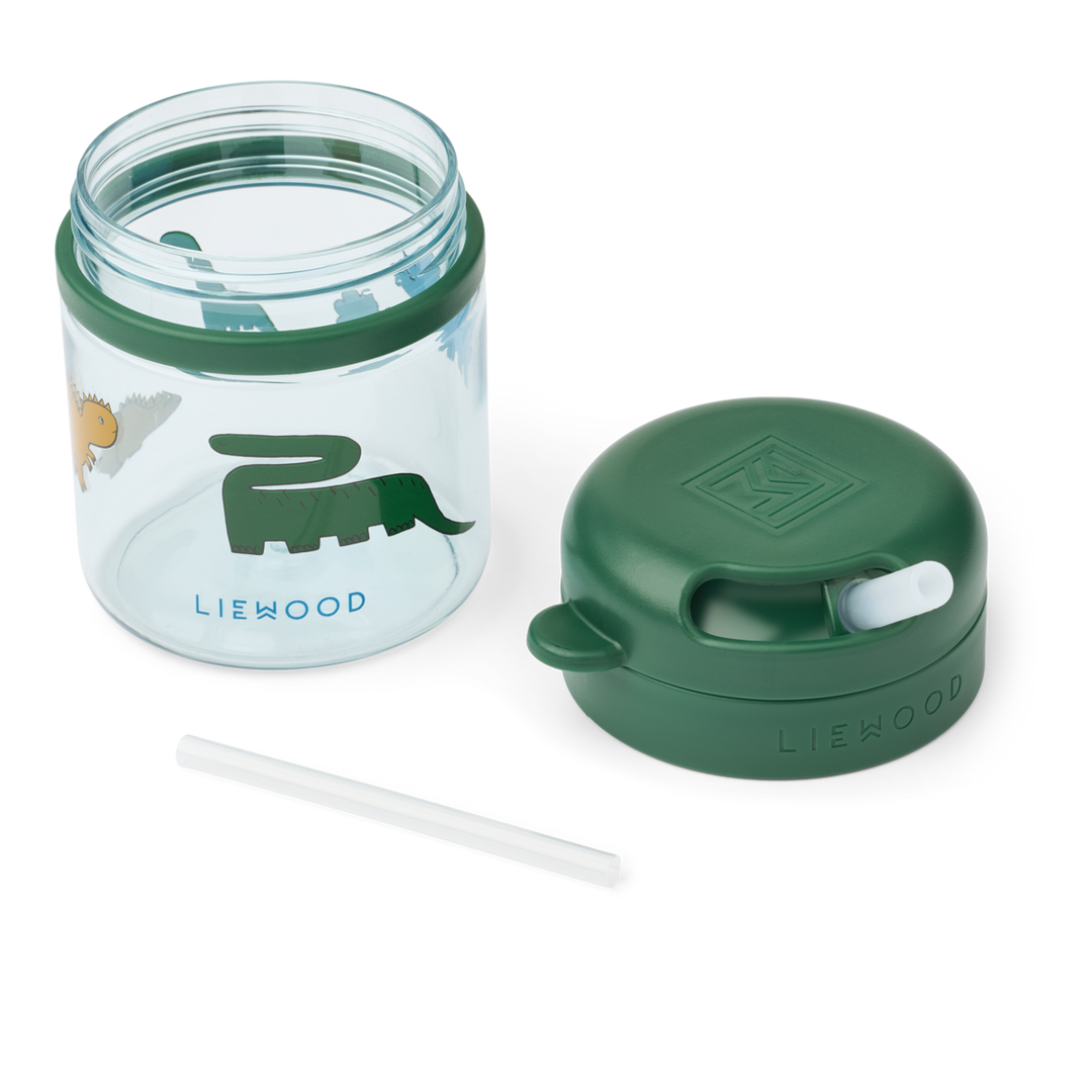 Liewood - Pavia Tritan Straw Cup - Dinosaurs / Mist - Mabel & Fox