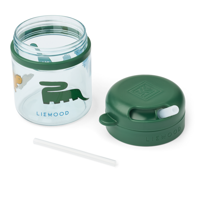 Liewood - Pavia Tritan Straw Cup - Dinosaurs / Mist - Mabel & Fox