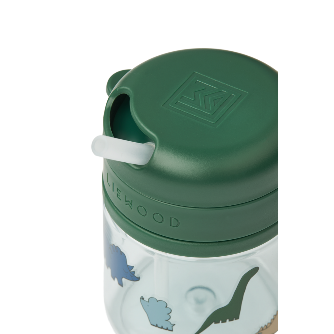 Liewood - Pavia Tritan Straw Cup - Dinosaurs / Mist - Mabel & Fox