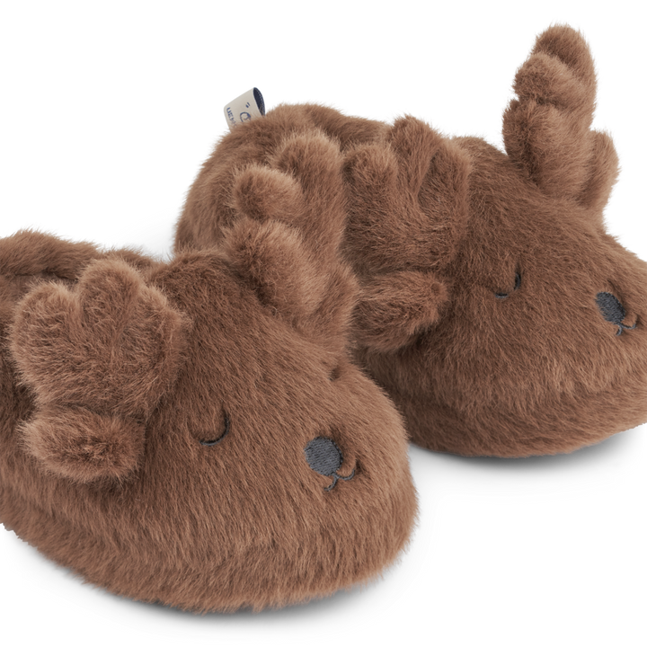 Liewood - Aviaja Reindeer Slippers - Pecan - Mabel & Fox