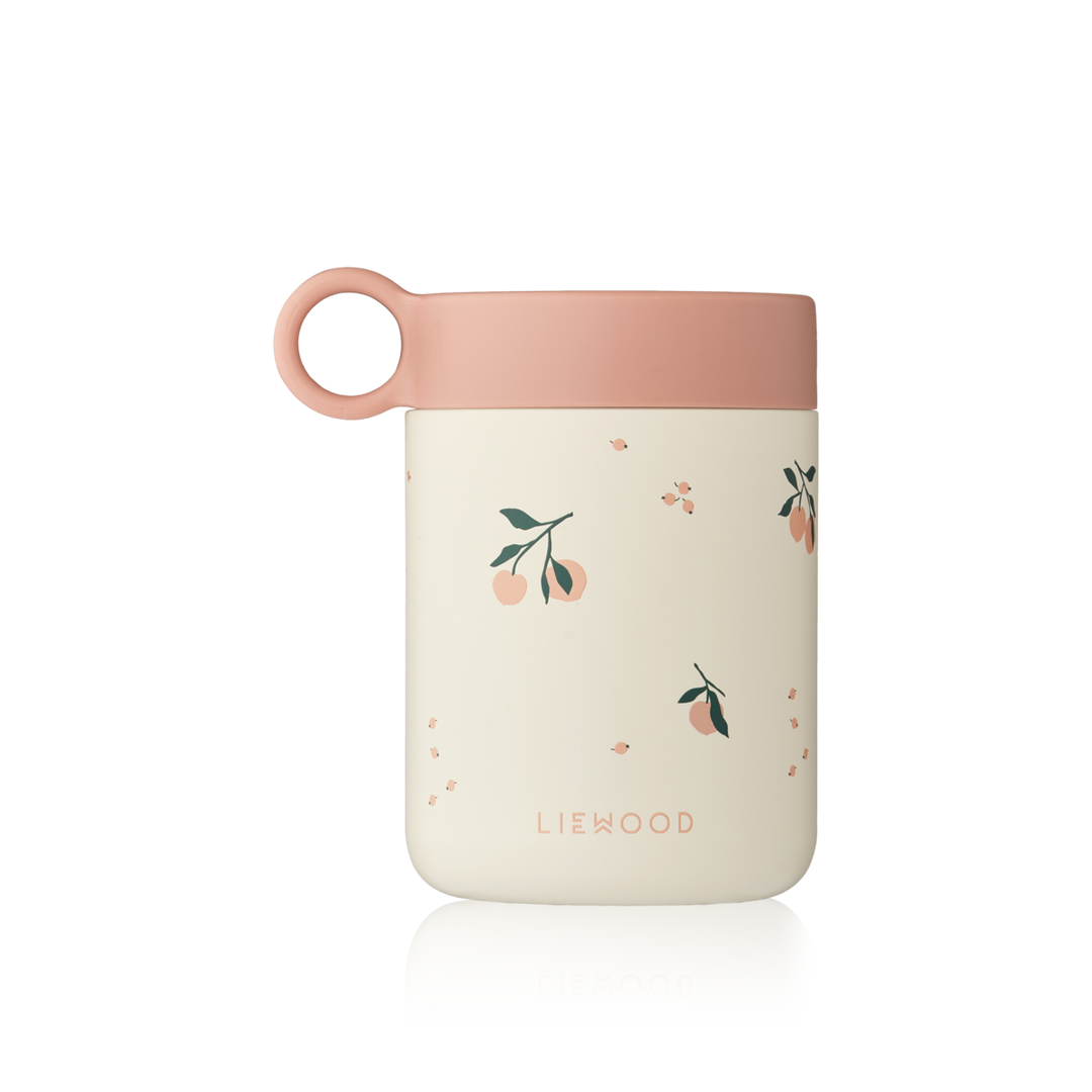 Liewood - Kiani Printed Food Jar - Peach / Sea Shell - Mabel & Fox