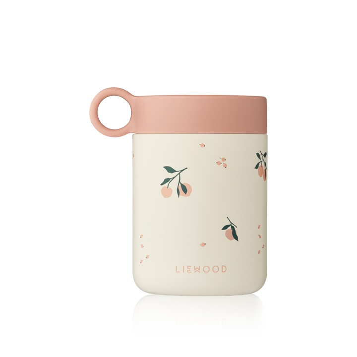 Liewood - Kiani Printed Food Jar - Peach / Sea Shell - Mabel & Fox