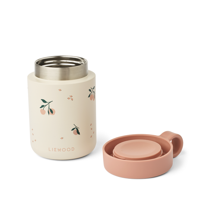 Liewood - Kiani Printed Food Jar - Peach / Sea Shell - Mabel & Fox
