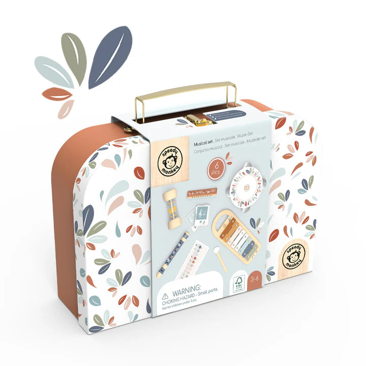 Speedy Monkey - Musical Set 5 Instruments - Mabel & Fox