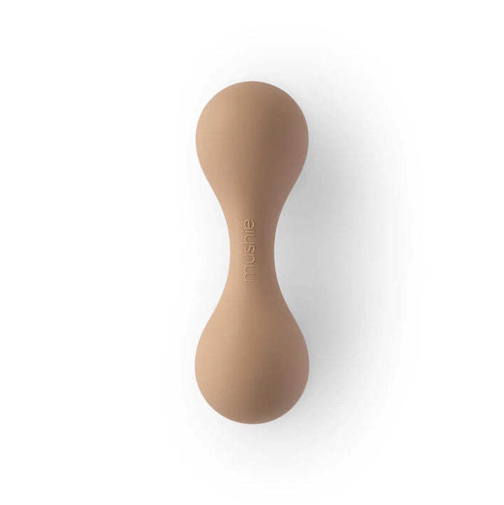 Mushie - Silicone Baby Rattle - Natural - Mabel & Fox