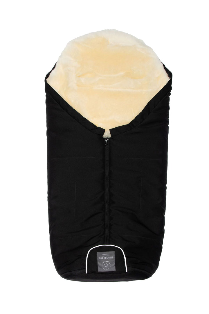 Naturally Sheepskins - Sheepskin Footmuff - Black - Mabel & Fox