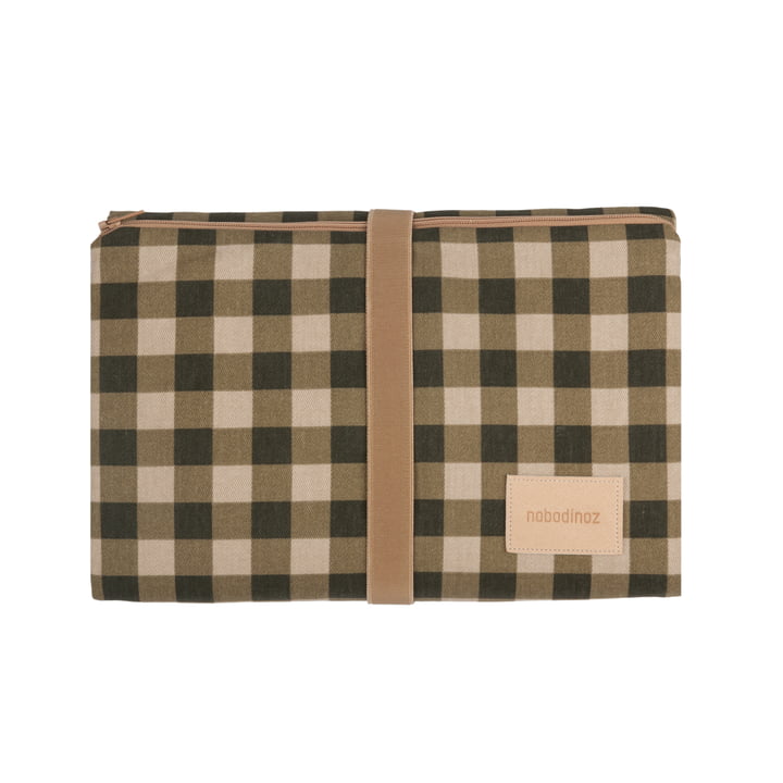 Nobodinoz-Hyde Park Waterproof Changing Pad- Green Checks - Mabel & Fox