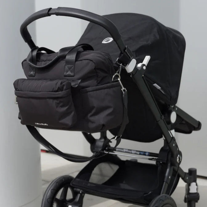 Tiba + Marl - Phoenix Eco Holdall Changing Bag - Black - Mabel & Fox
