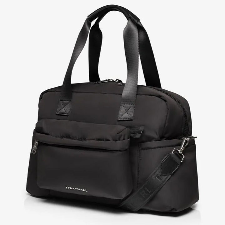 Tiba + Marl - Phoenix Eco Holdall Changing Bag - Black - Mabel & Fox
