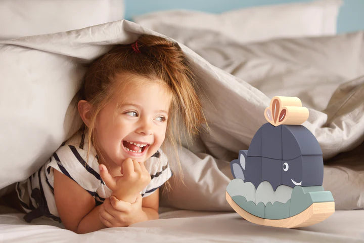 Speedy Monkey - Whale Rocking Stacker - Mabel & Fox