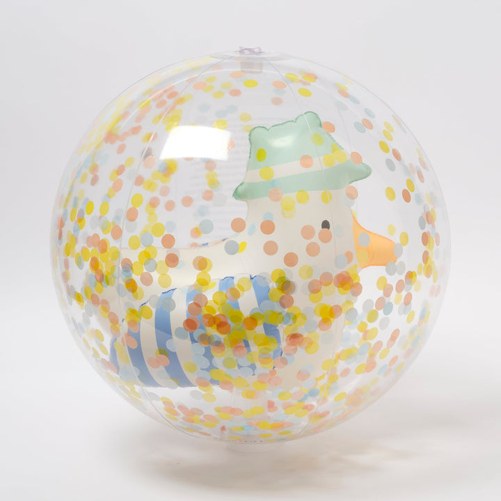 Sunnylife - 3D Inflatable Beach Ball - Sid The Seagull - Blue Stripe