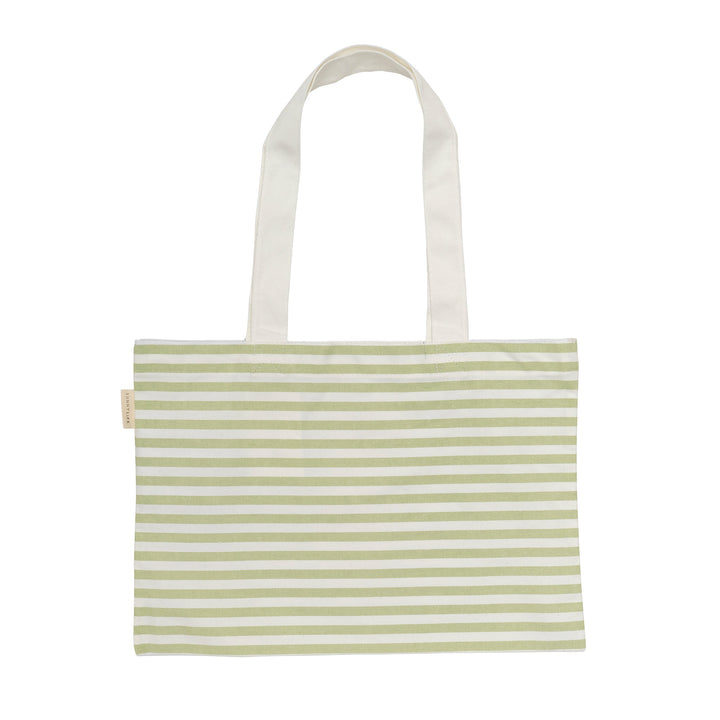 Sunnylife - Kids Canvas Beach Bag - Duck Sage Stripe
