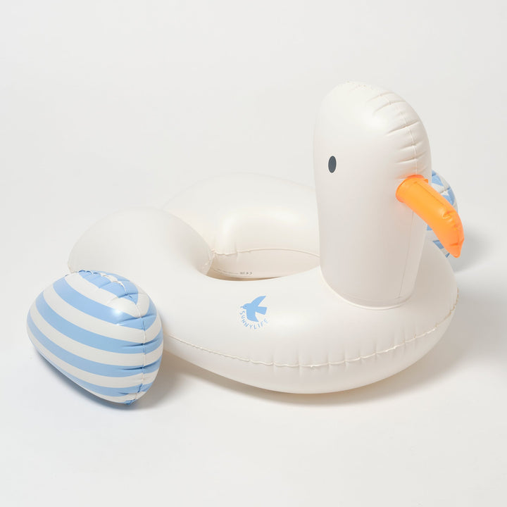 Sunnylife - Kids Pool Ring - Sid the Seagull - Blue Stripe