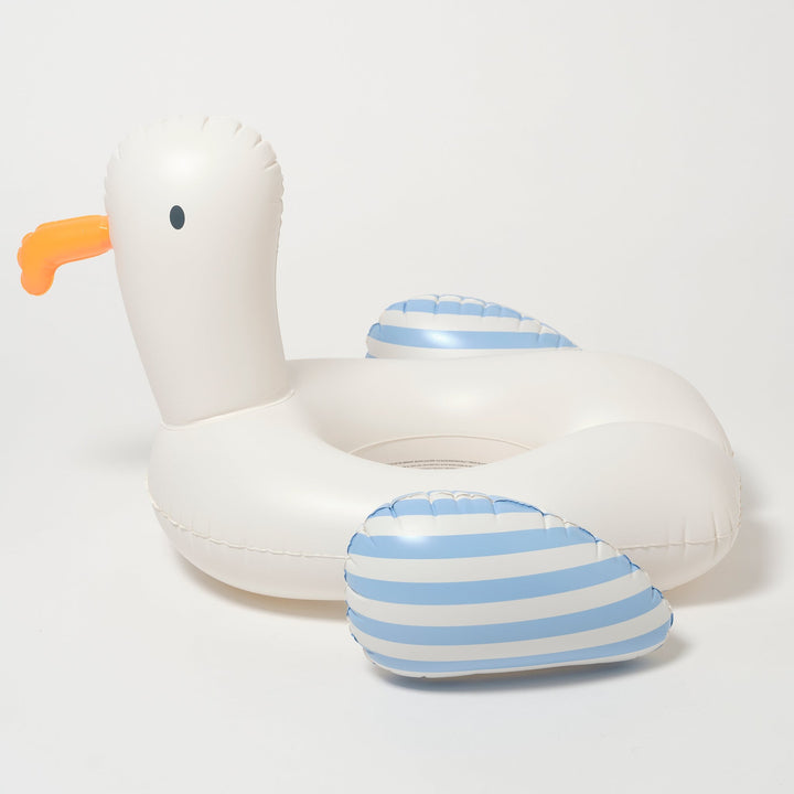 Sunnylife - Kids Pool Ring - Sid the Seagull - Blue Stripe