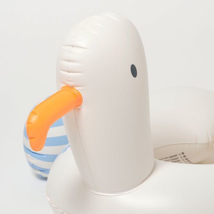 Sunnylife - Kids Pool Ring - Sid the Seagull - Blue Stripe