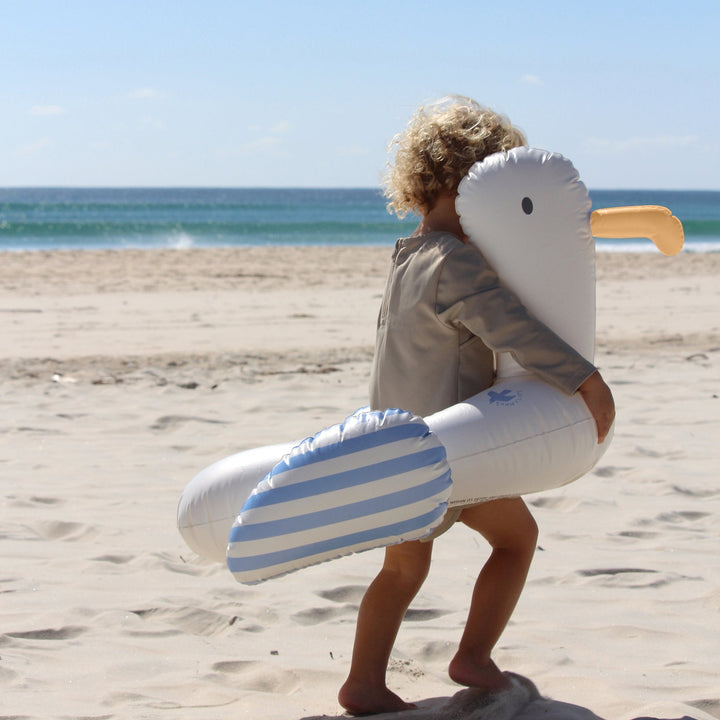Sunnylife - Kids Pool Ring - Sid the Seagull - Blue Stripe