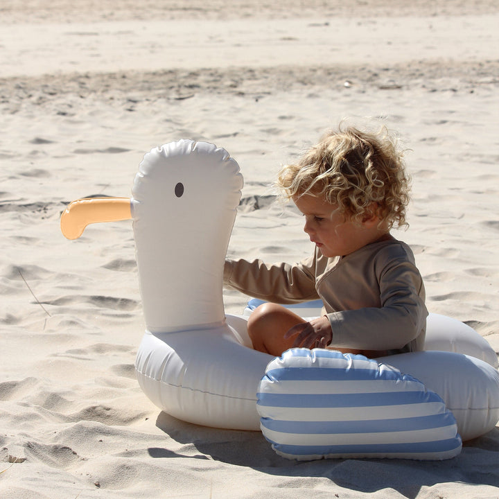 Sunnylife - Kids Pool Ring - Sid the Seagull - Blue Stripe