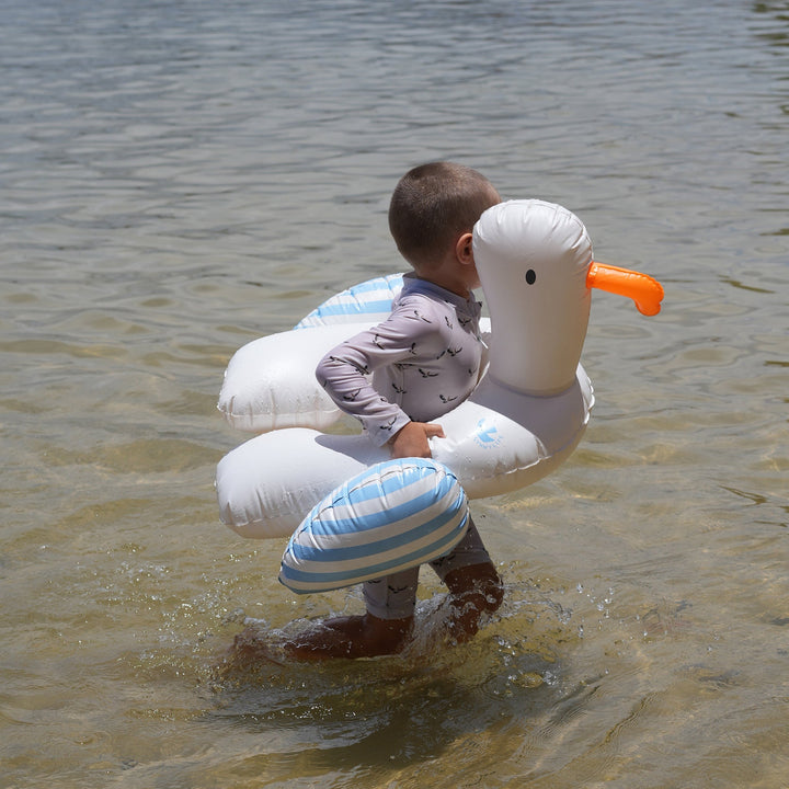 Sunnylife - Kids Pool Ring - Sid the Seagull - Blue Stripe