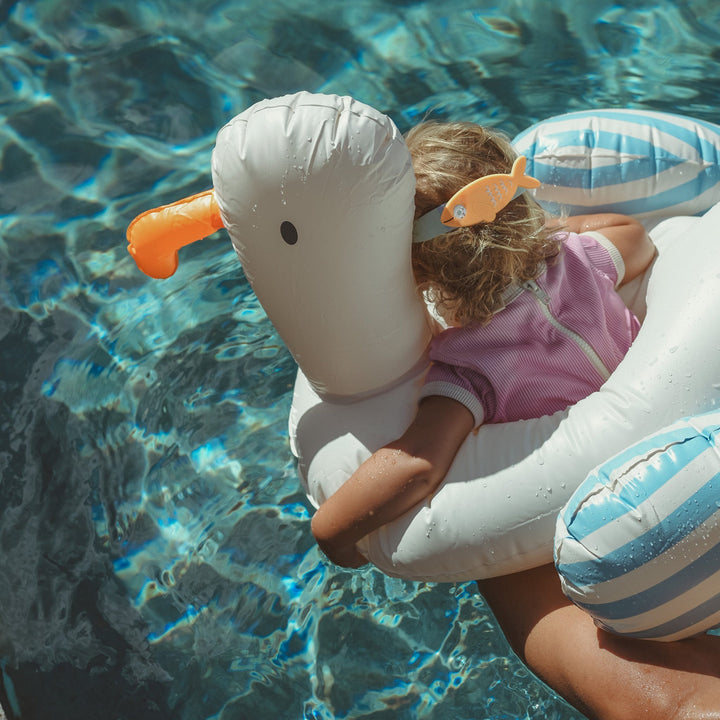 Sunnylife - Kids Pool Ring - Sid the Seagull - Blue Stripe