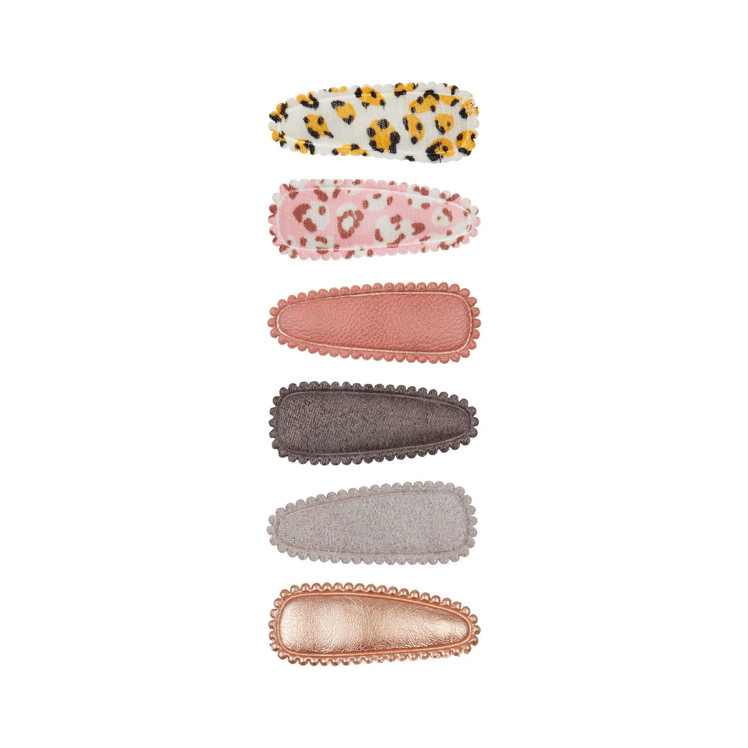 Mimi & Lula - Mini Clic Clac Hair Clips - Safari Mabel (6 Pack)