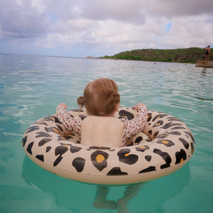 Swim Essentials - Baby Float - Beige Leopard -0-1 years