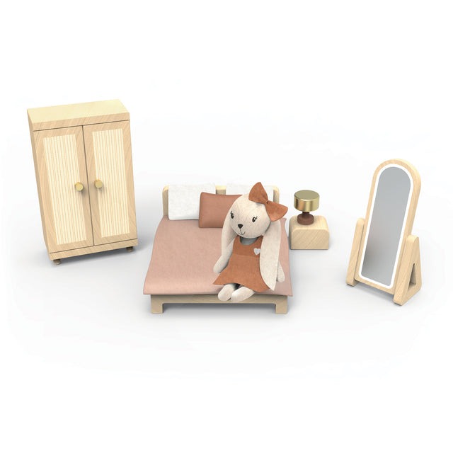Speedy Monkey - Doll House Bedroom Set & 1 Character - Mabel & Fox