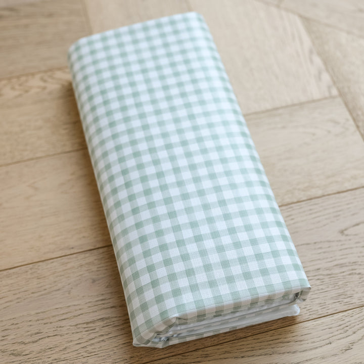 Mabel & Fox - Travel Changing Mat - Sage Gingham - Mabel & Fox