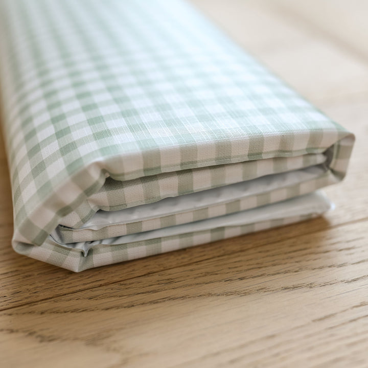Mabel & Fox - Travel Changing Mat - Sage Gingham - Mabel & Fox