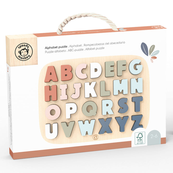 Speedy Monkey - Alphabet Puzzle - Mabel & Fox