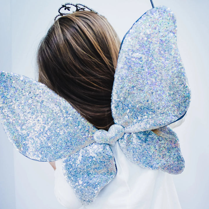 Mimi & Lula - Sparkle Sequin Wings - Silver - Mabel & Fox