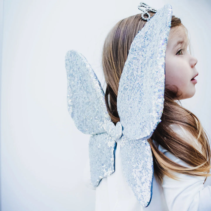 Mimi & Lula - Sparkle Sequin Wings - Silver - Mabel & Fox