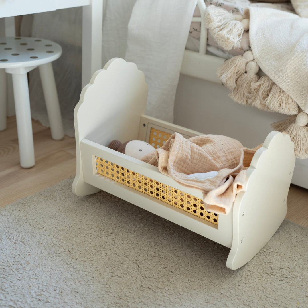 Jabadabado - Dolls Cradle - White - Mabel & Fox