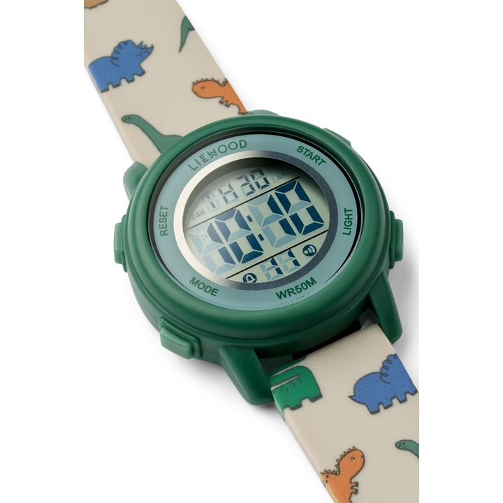 Liewood - Sussi Wrist Watch - Dinosaurs / Mist