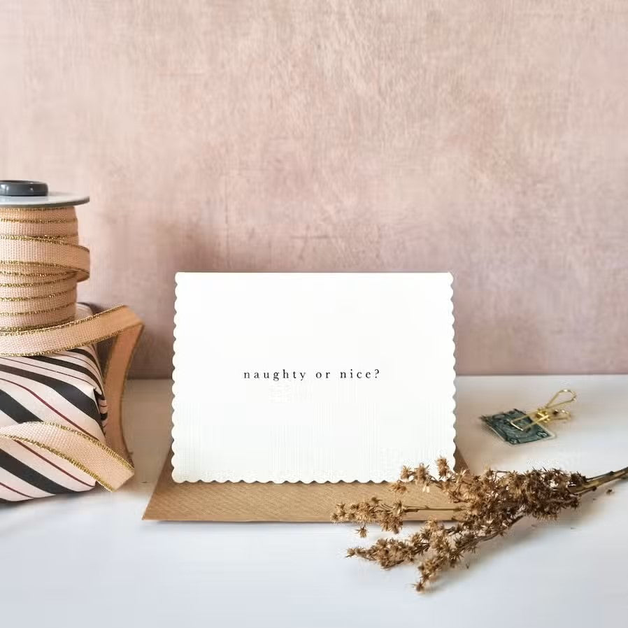 Katie Leamon - Christmas Card - Naughty or Nice?