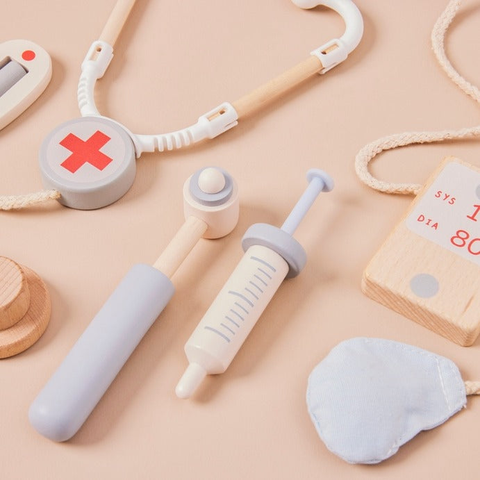 Just Bee Kids - Wooden Doctor Pretend Play Set - Mabel & Fox