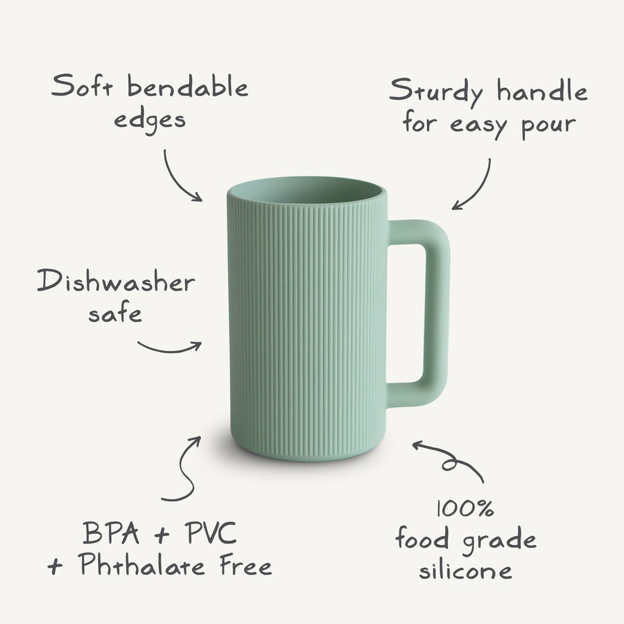 Mushie - Bath Rinse Cup - Cambridge Blue - Mabel & Fox