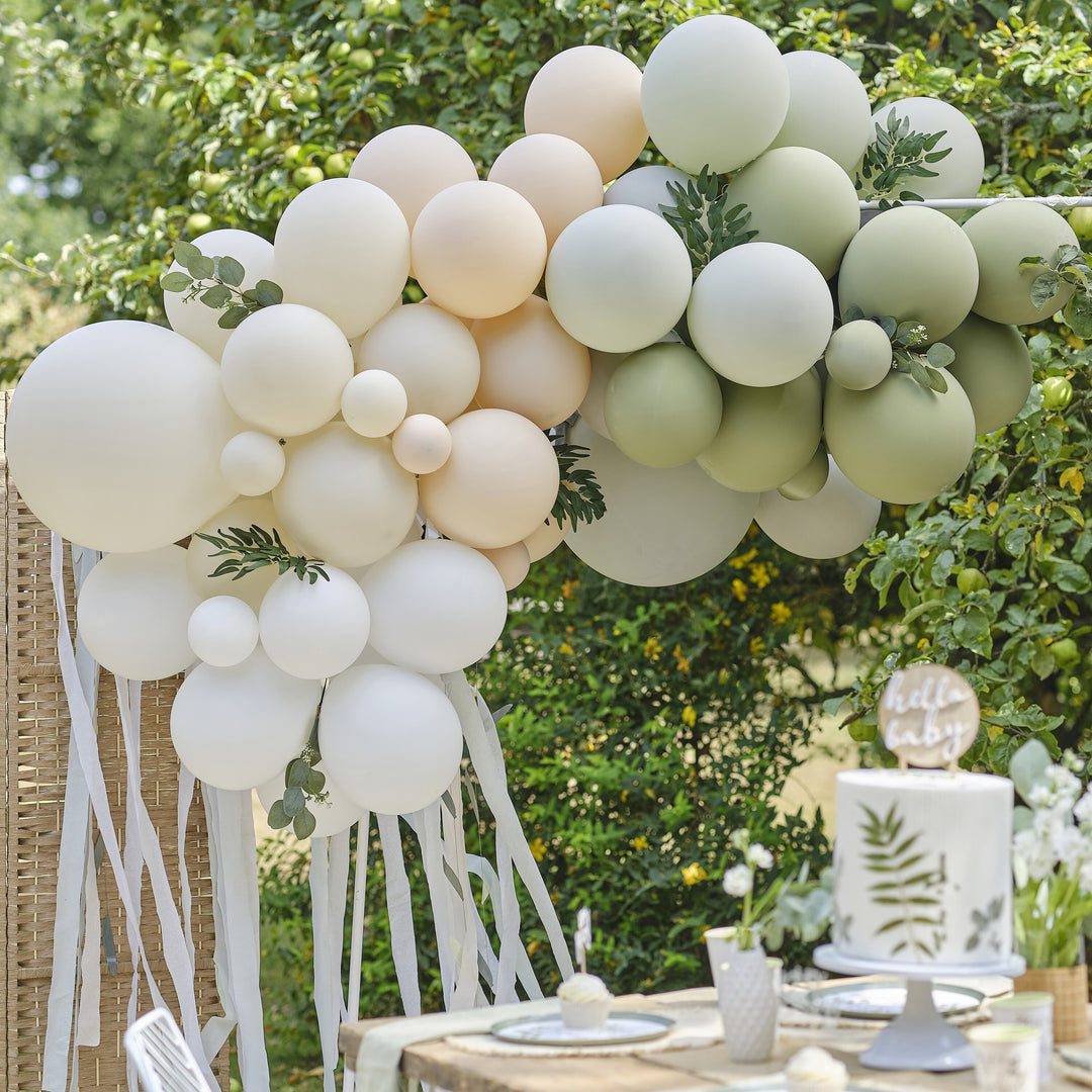 Ginger Ray - Balloon Arch with Foliage and Streamers