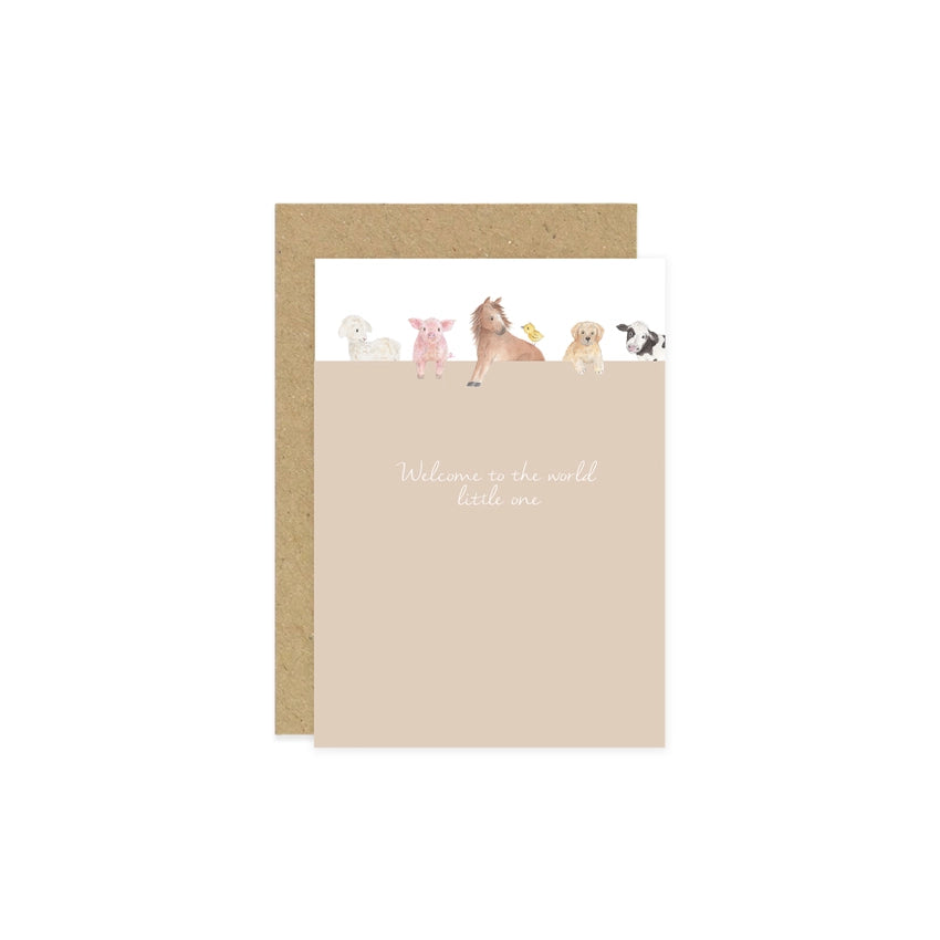 Little Roglets - Greeting Card - Welcome to the World - Farm