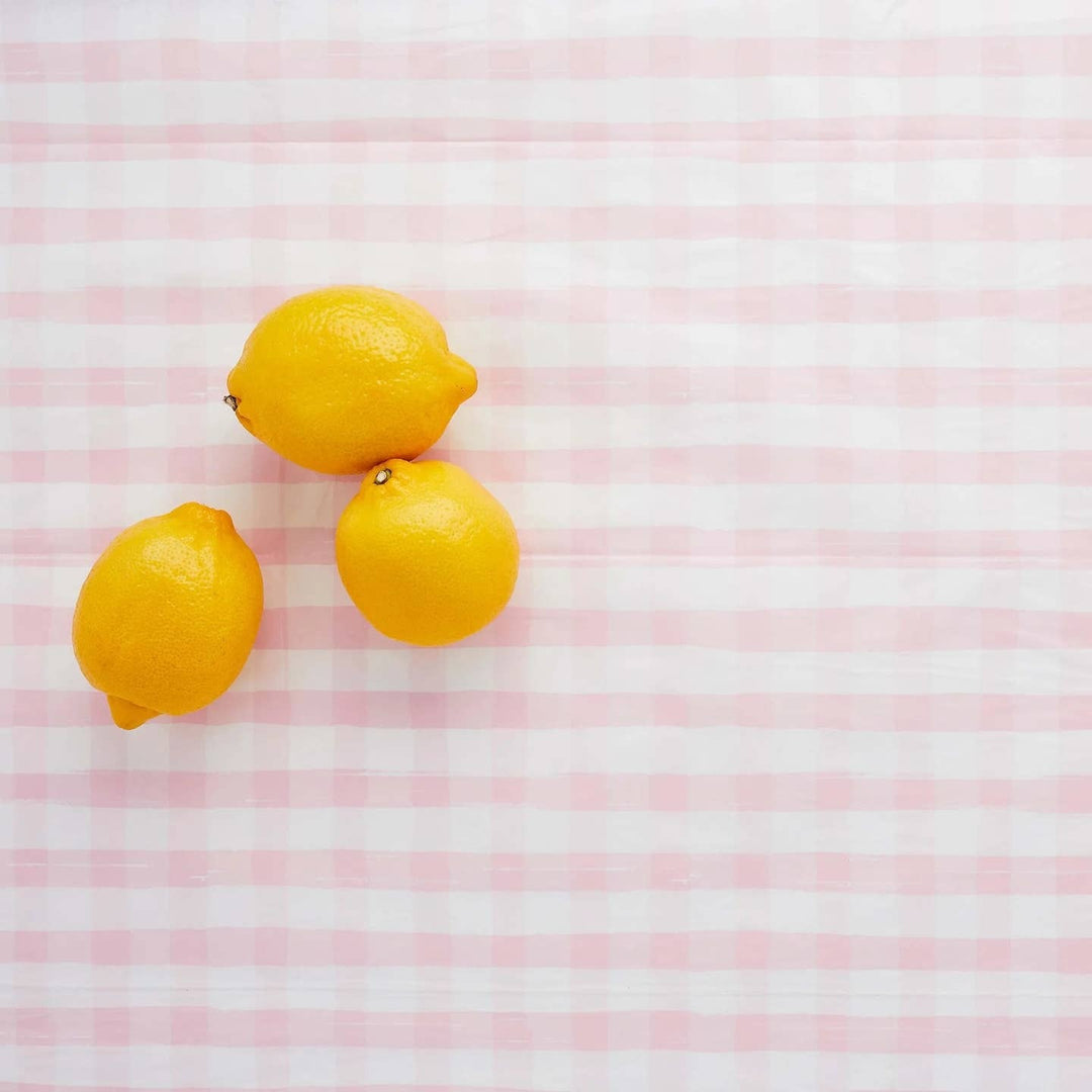 HootyBalloo By Green Club - Pink Gingham Paper Tablecloth